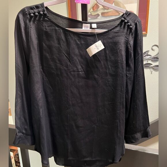 NWT GAP Women's Black Top #166 - Picture 1 of 6